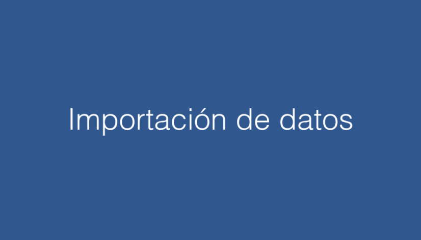 Importacion de datos