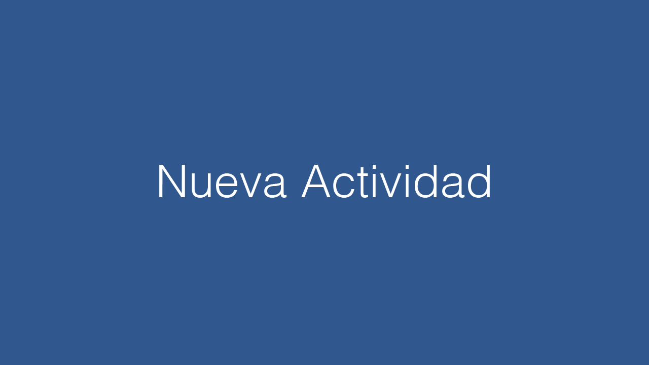 Nueva Actividad