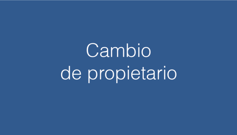 cambio de propietario