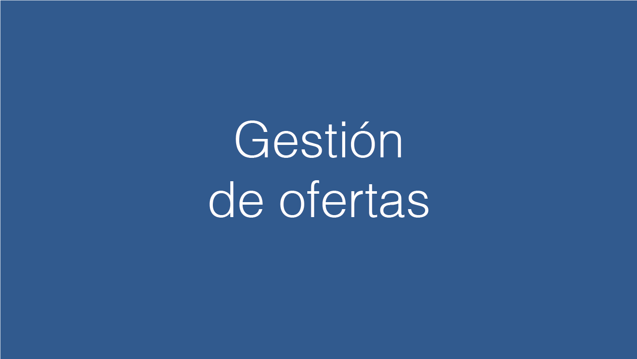 gestion de ofertas