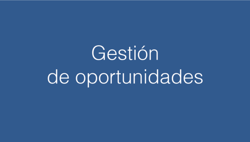 gestion de oportunidades