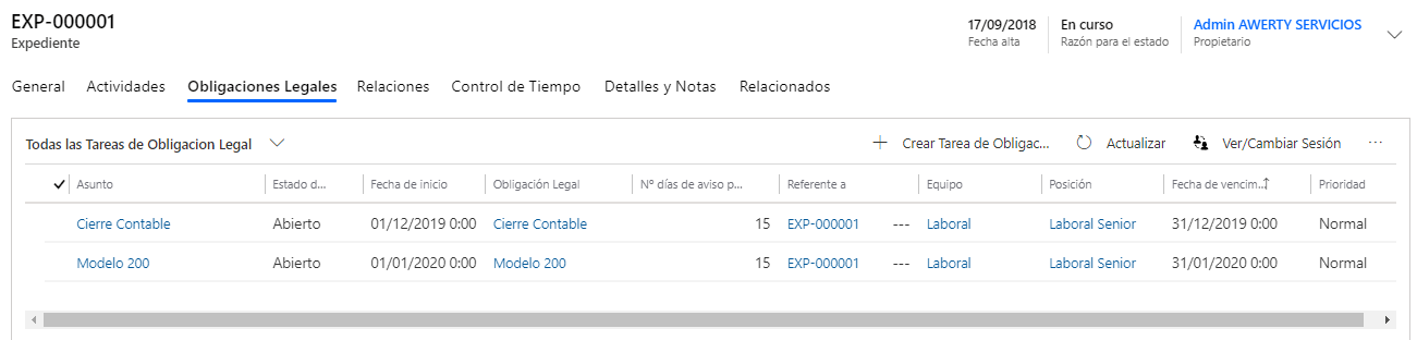 Software de control de obligaciones legales