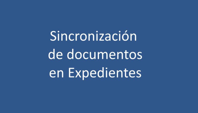 sincroninzacion documentos expedientes
