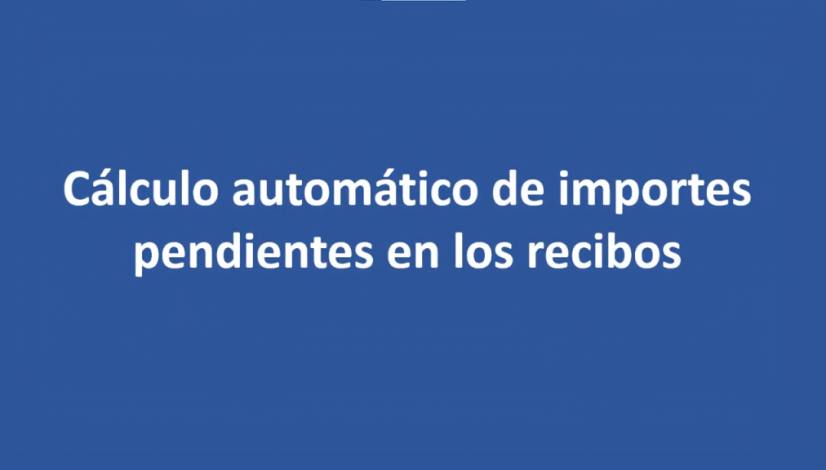 Cálculo automático de importes pendientes en los recibos