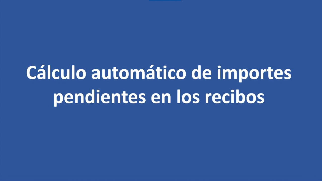 Cálculo automático de importes pendientes en los recibos