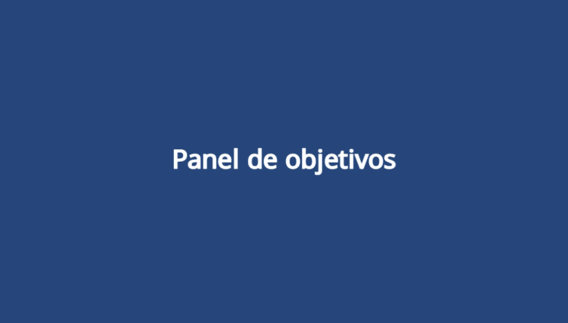 Panel de objetivos