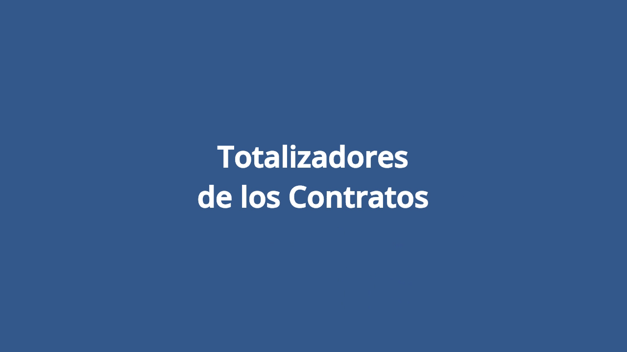 Totalizadores de los Contratos