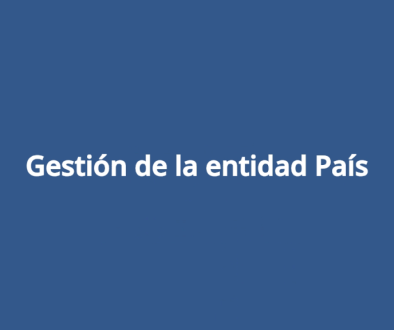 Gestión de la entidad País
